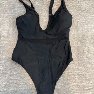 Elegant Black One-Piece Swimsuit